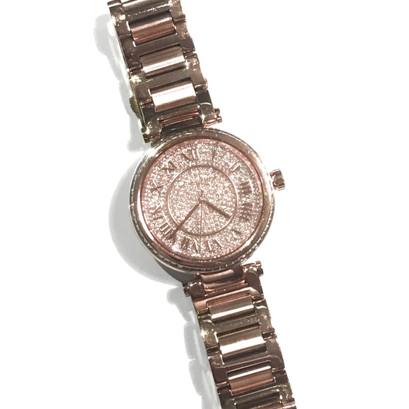 MICHAEL KORS “SKYLAR CRYSTAL PAVE” MK5868 ROSE GOLD WATCH - Picture 6 of 10